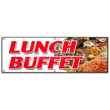 Signmission LUNCH BUFFET BANNER SIGN ayce all you can eat food luncheon quality B-72 Lunch Buffet